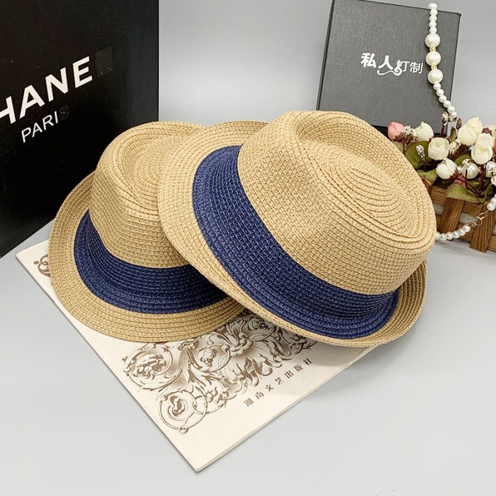 AL001445 ALLCH Boy's Fedora Straw Hat For Summer - Image 2