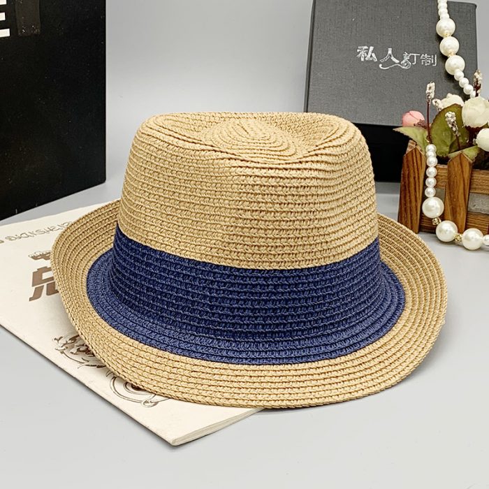 AL001445 ALLCH Boy's Fedora Straw Hat For Summer - Image 3