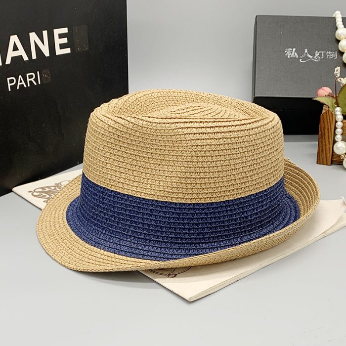 AL001445 ALLCH Boy's Fedora Straw Hat For Summer - Image 5