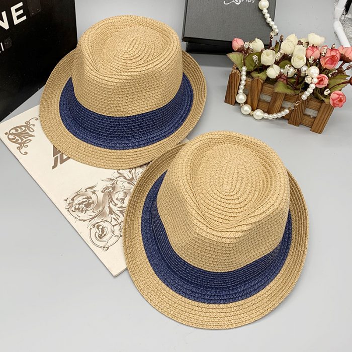 AL001445 ALLCH Boy's Fedora Straw Hat For Summer - Image 7