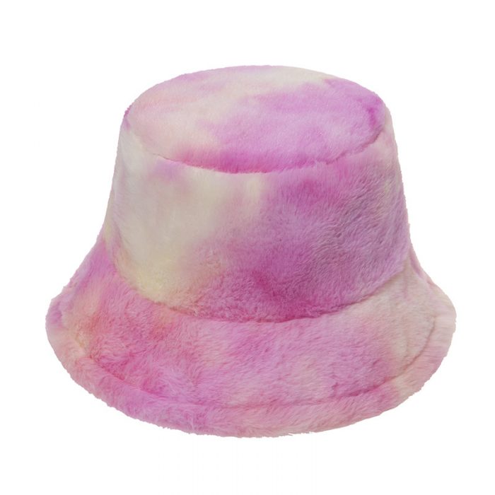 AL001317 ALLCH Girls Rainbow Fake Fur Bucket Hat - Image 7