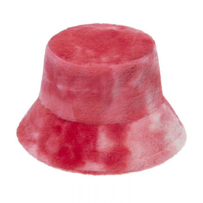 AL001317 ALLCH Girls Rainbow Fake Fur Bucket Hat - Image 8