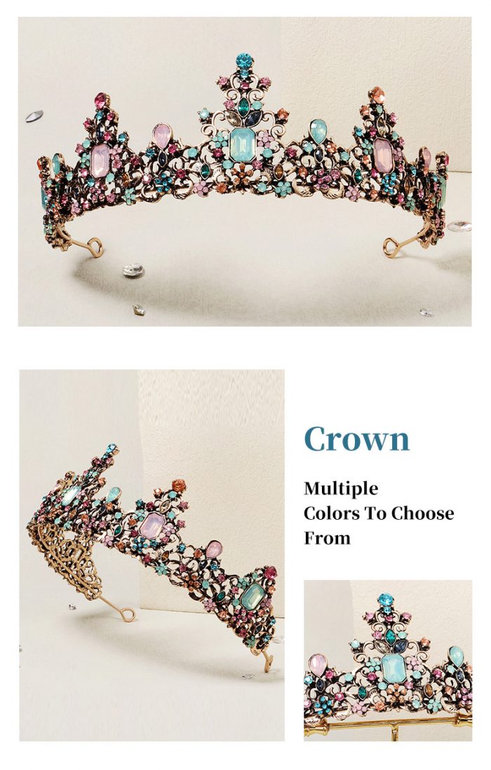 AL001501 ALLCH Baroque Style  Crown - Image 3