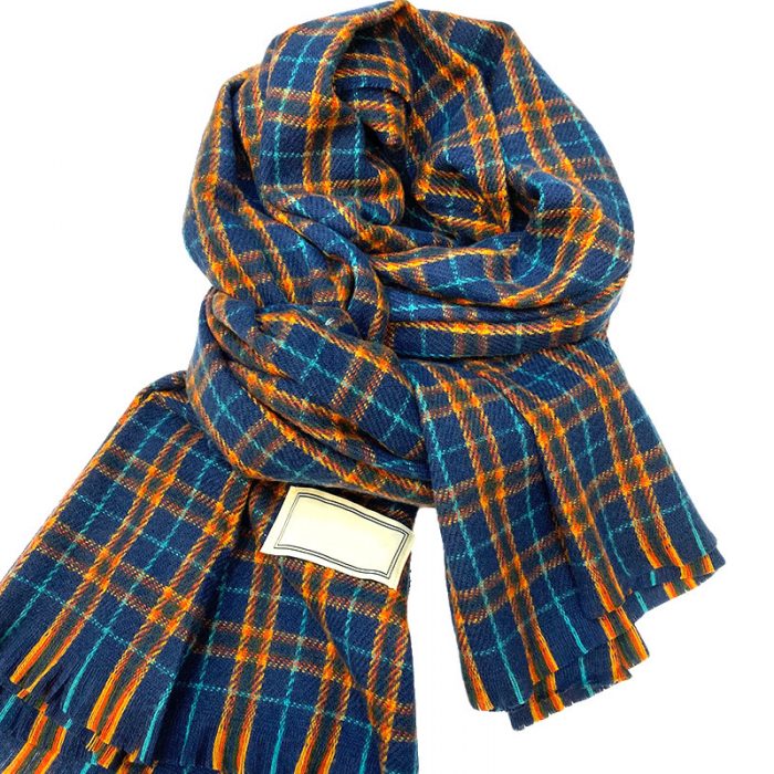 AL000822 ALLCH Women Winter Knitted Plaid Scarf - Image 6