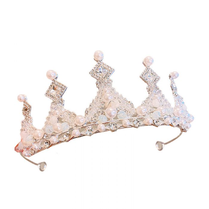 AL001517 ALLCH Alloy Crystal Pearl Crown - Image 4