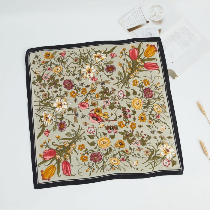 FS001349 ALLCH Decorative Flowers Fresh neck scarf - Image 3