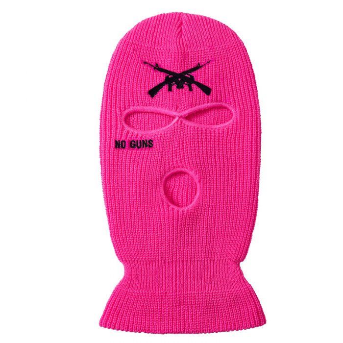 AL001230 ALLCH Knitted Embroidery Balaclava Beanie - Image 3