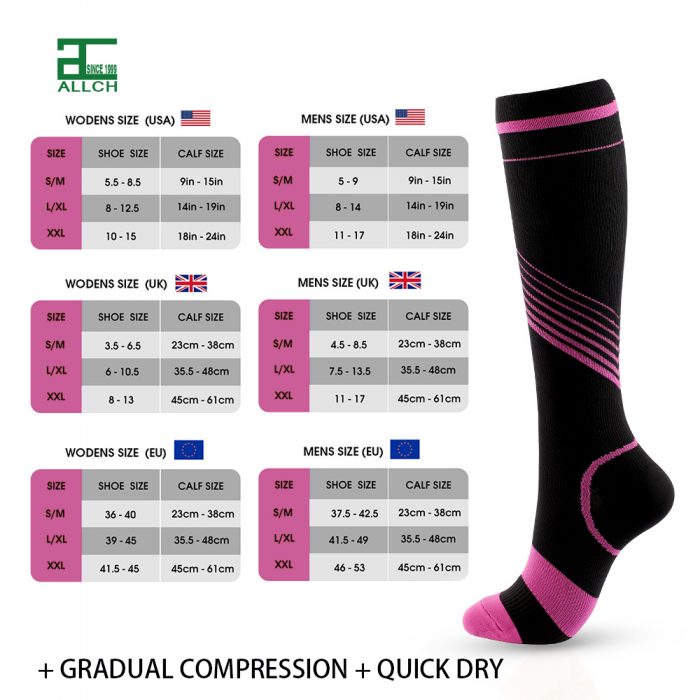 AL001134 ALLCH Quick Dry Long Marathon Running Socks - Image 9