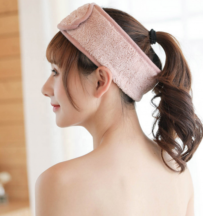 AL000141 Spa Bamboo Fiber Headband for Makeup and Skin Care