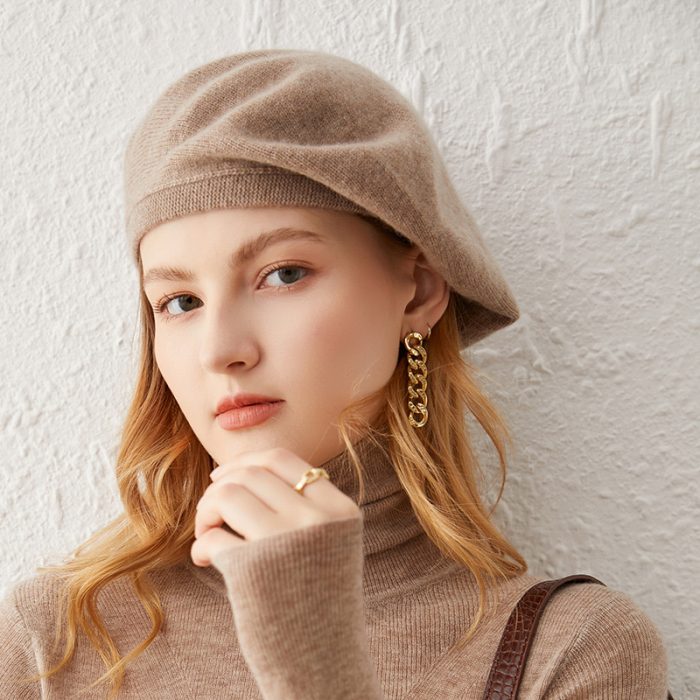 AL000971 French Style Wool Beret Hat  Beanie Hats - Image 7