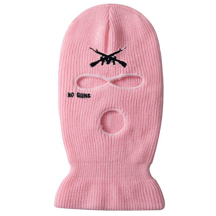 AL001230 ALLCH Knitted Embroidery Balaclava Beanie