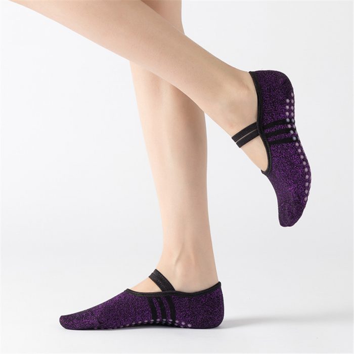 FS000112 ALLCH Knitted Sports Performance  Non Slip No Show Ankle Yoga Pilates Socks - Image 3