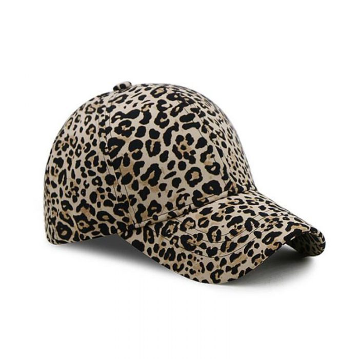 AL001453 Allch Ladies Leopard Print Baseball Cap - Image 2