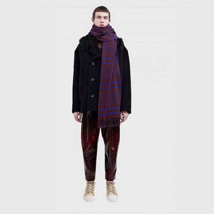 FS000950 ALLCH Double-sided Checked Cashmere Shawls Tassel Scarf - Image 4