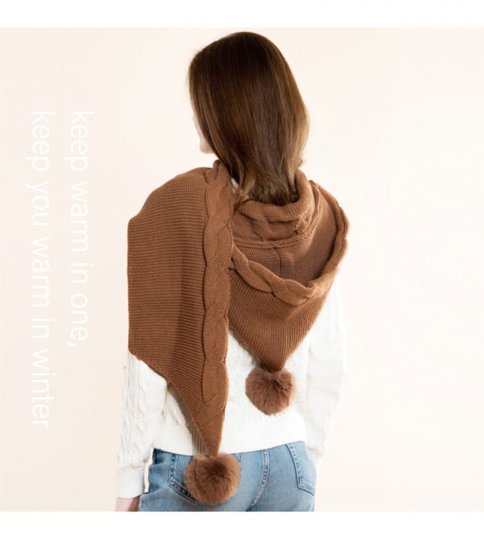 FS000682 ALLCH Knitted Women Cozy Wrap Scarf - Image 5