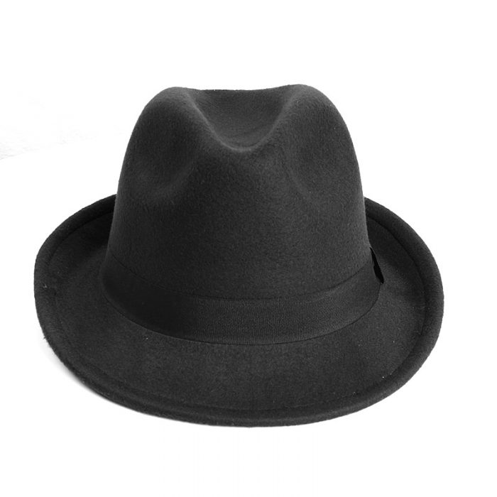 AL000634 ALLCH Unisex Classic Jazz Felt Winter Hat Short Brim Fedora Hat - Image 2