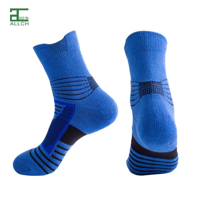 AL001757 ALLCH Thick Mid-tube Sports Socks With Mesh Wicking Sweat And Deodorant Socks