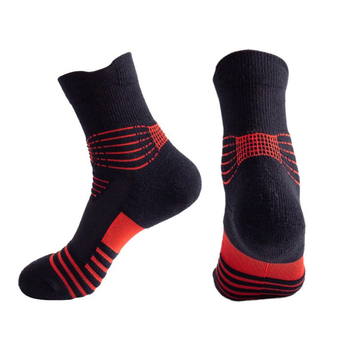 AL001757 ALLCH Thick Mid-tube Sports Socks With Mesh Wicking Sweat And Deodorant Socks - Image 2